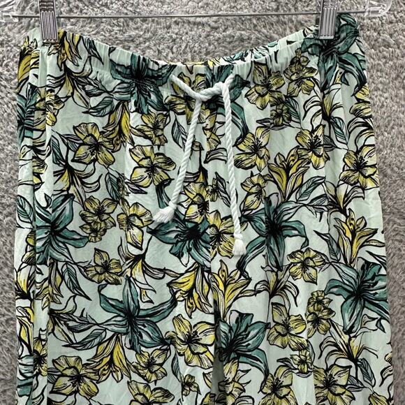 Beach Riot Women's Medium Floral Pants Wide Straight Leg Casual Tropical Summer - Picture 4 of 12
